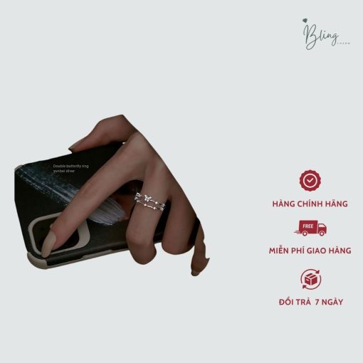 Nhẫn hình bướm phong cách mới lạ hàn quốc
