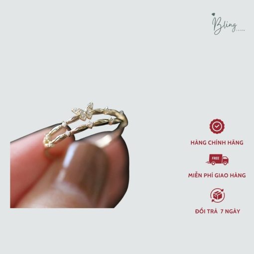 Nhẫn hình bướm phong cách mới lạ hàn quốc