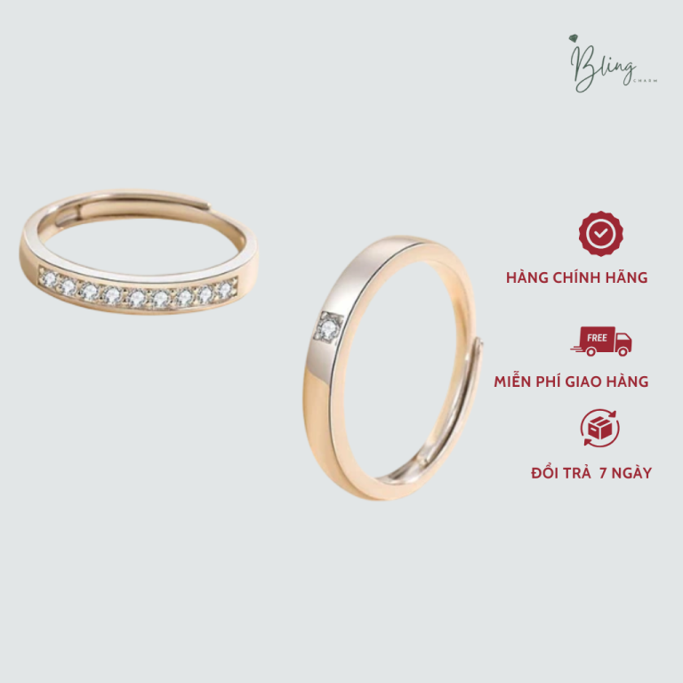 Mua nhẫn đôi trên Shopee