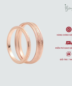 Set nhẫn cặp đôi BLING CHARM Rose Gold Ring 8003 & 8004