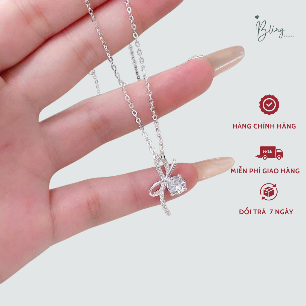 Dây chuyền bạc nữ cao cấp kết hợp đá phát sáng - Ảnh 3