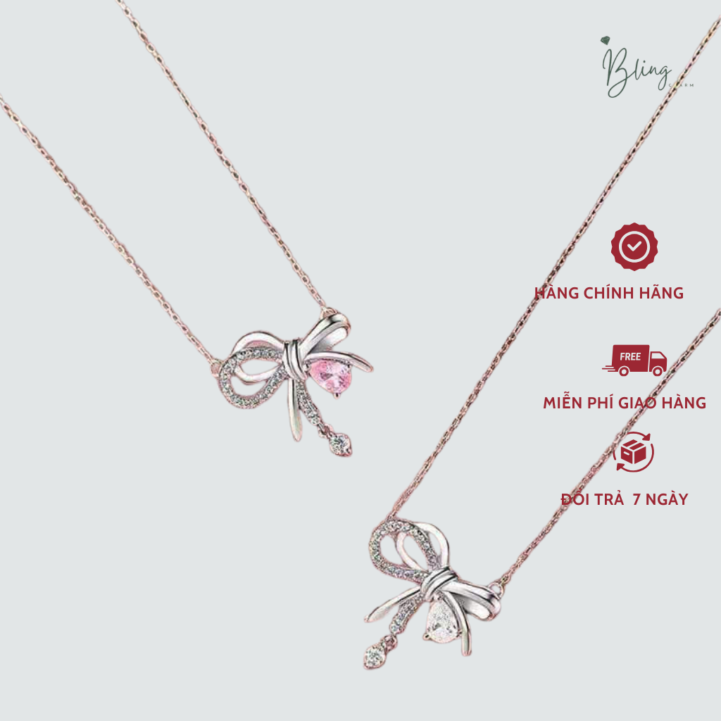 Dây chuyền bạc nữ cao cấp kết hợp đá phát sáng