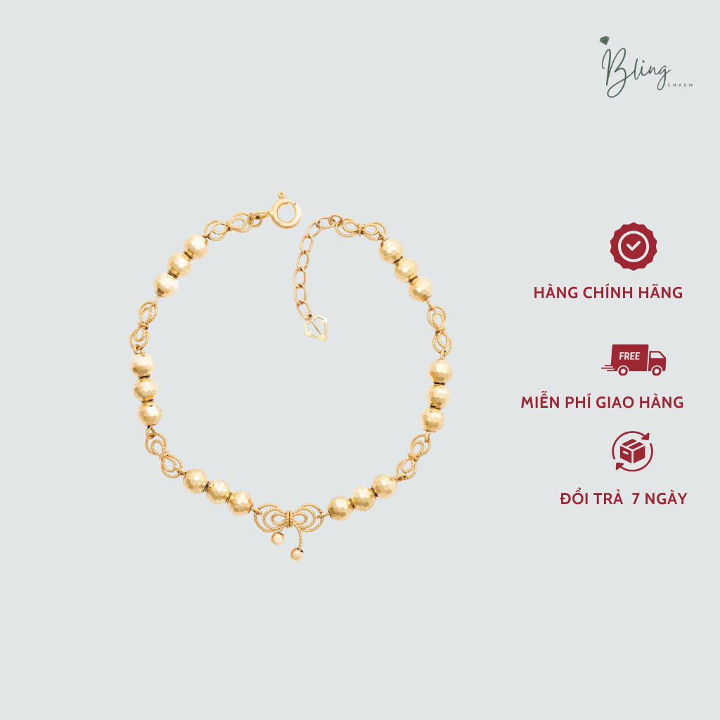Vòng Tay Vàng Bi Nút Thắt – Sang Trọng và Tinh Xảo