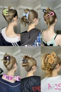 Kiểu tóc đẹp với kẹp tóc càng cua hợp thời trang