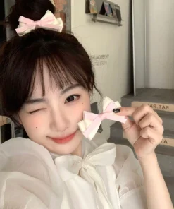 Kẹp Tóc Hình Nơ Phong Cách Hàn Quốc Xinh Xắn Cho Nữ